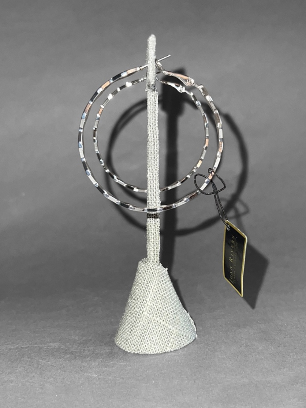 Joan Rivers Collection Silver Hoops - Picture 4 of 8
